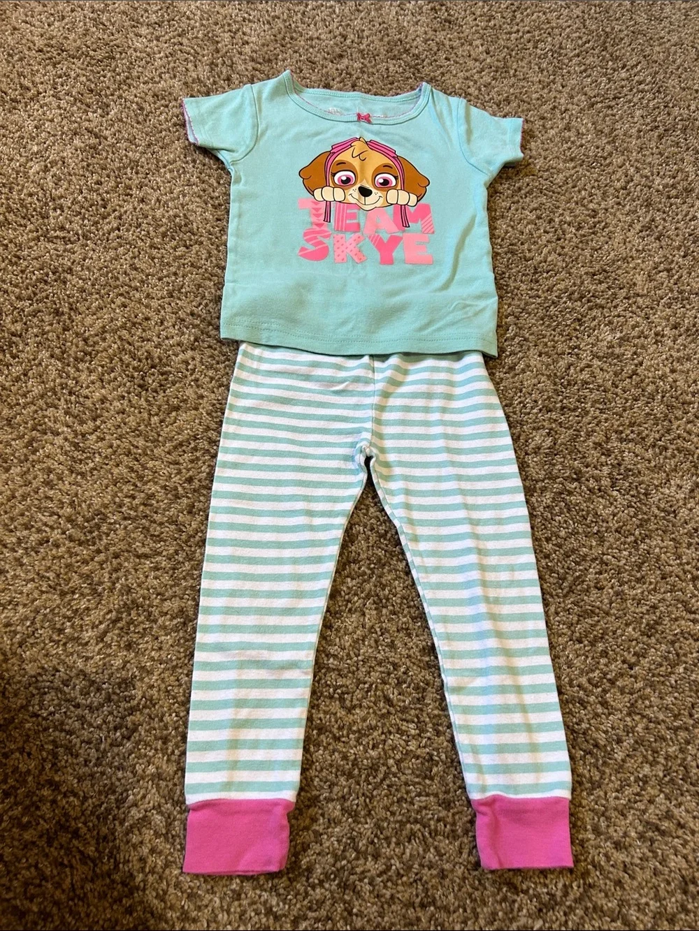 Carter's Mint & Pink Paw Patrol Skye Short-Sleeve Pajama Set